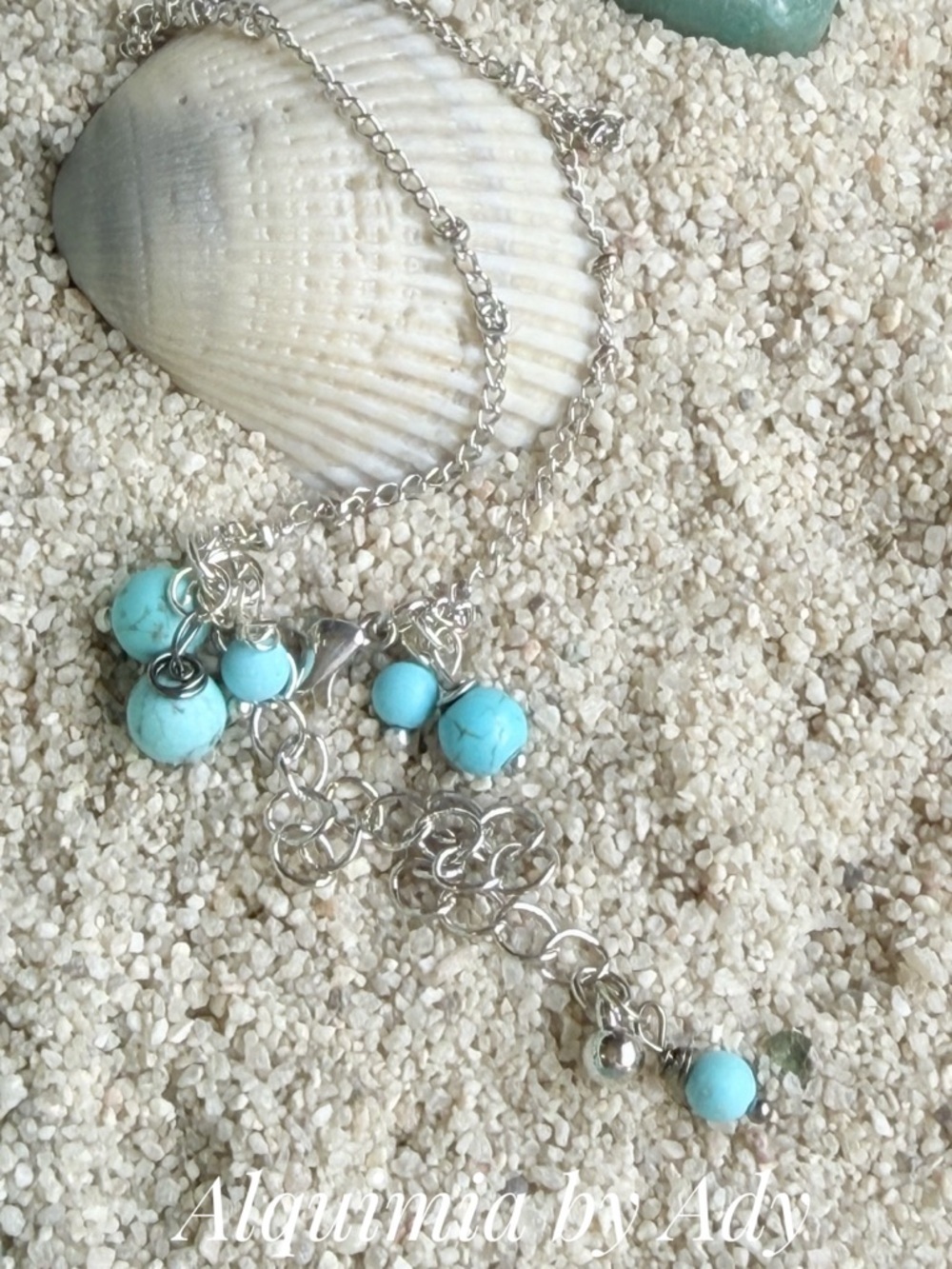 🌊 SEASIDE +Turquoise and Silver Charm Bracelet